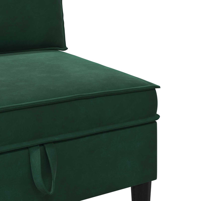 Set de mobilier pentru living 4 pcs Verde închis Catifea WALTI
