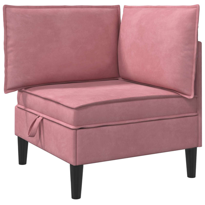 Set de mobilier pentru living cu pernă 6 pcs Roz Catifea WALTI