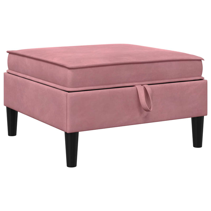 Set de mobilier pentru living cu pernă 6 pcs Roz Catifea WALTI