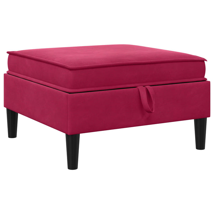 Set de mobilier pentru living cu pernă 4 pcs Roșu Vin Catifea WALTI