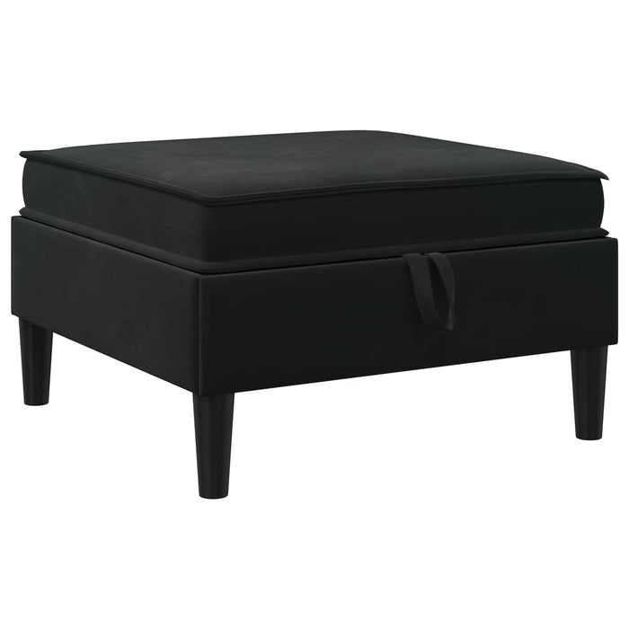 Set de mobilier pentru living cu pernă 6 pcs Negru Catifea WALTI