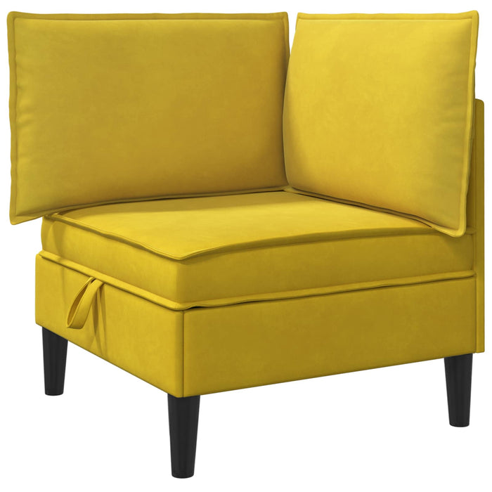 Set de mobilier pentru living cu pernă 3 pcs Galben Catifea WALTI