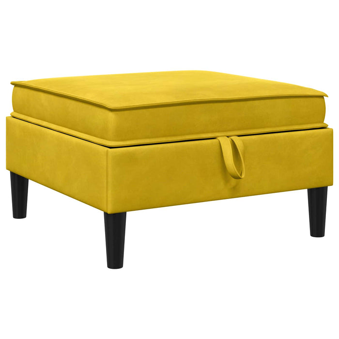 Set de mobilier pentru living cu pernă 4 pcs Galben Catifea WALTI