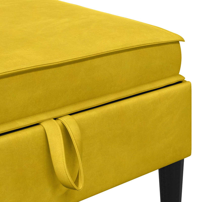 Set de mobilier pentru living cu pernă 5 pcs Galben Catifea WALTI