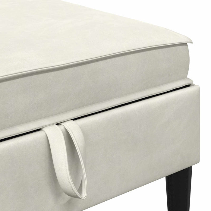 Set de mobilier pentru living cu pernă 5 pcs Crem Catifea WALTI