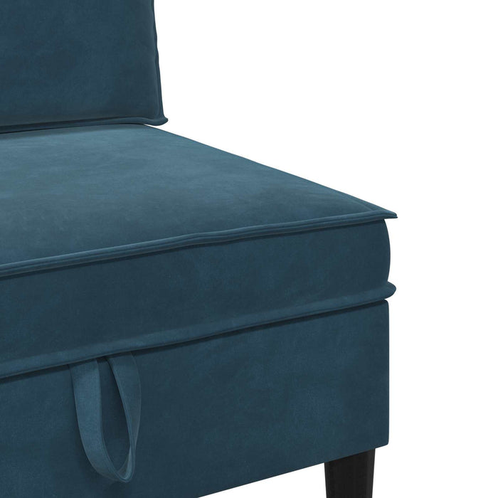 Set de mobilier pentru living cu pernă 3 pcs albastru Catifea WALTI