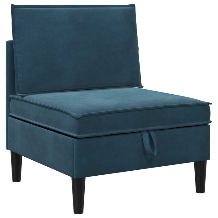 Set de mobilier pentru living cu pernă 5 pcs albastru Catifea WALTI