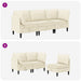 Set de mobilier pentru living 3 pcs Crem Țesătură - WALTI WALTI