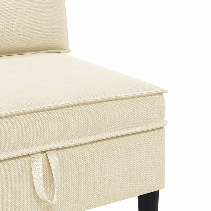 Set de mobilier pentru living 4 pcs Crem Țesătură - WALTI WALTI