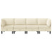 Set de mobilier pentru living 4 pcs Crem Țesătură - WALTI WALTI
