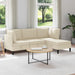 Set de mobilier pentru living 4 pcs Crem Țesătură - WALTI WALTI
