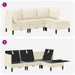 Set de mobilier pentru living 4 pcs Crem Țesătură - WALTI WALTI