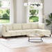 Set de mobilier pentru living 5 pcs Crem Țesătură - WALTI WALTI