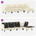 Set de mobilier pentru living 5 pcs Crem Țesătură - WALTI WALTI