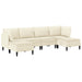 Set de mobilier pentru living 6 pcs Crem Țesătură - WALTI WALTI