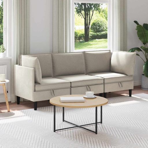 Set de mobilier pentru living 3 pcs Ovăz Țesătură - WALTI WALTI