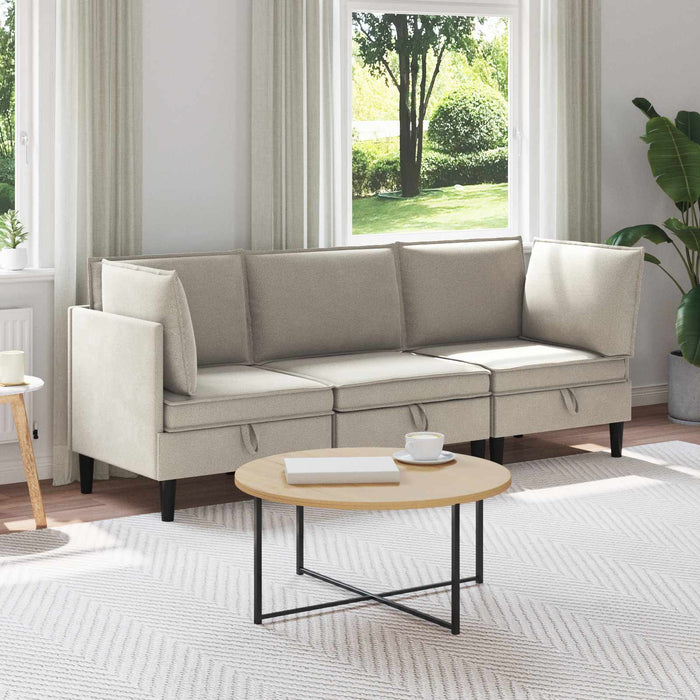 Set de mobilier pentru living 3 pcs Ovăz Țesătură - WALTI WALTI