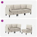 Set de mobilier pentru living 3 pcs Ovăz Țesătură - WALTI WALTI