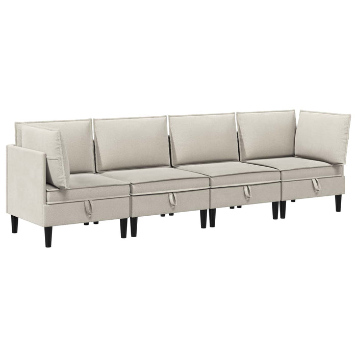 Set de mobilier pentru living 4 pcs Ovăz Țesătură - WALTI WALTI