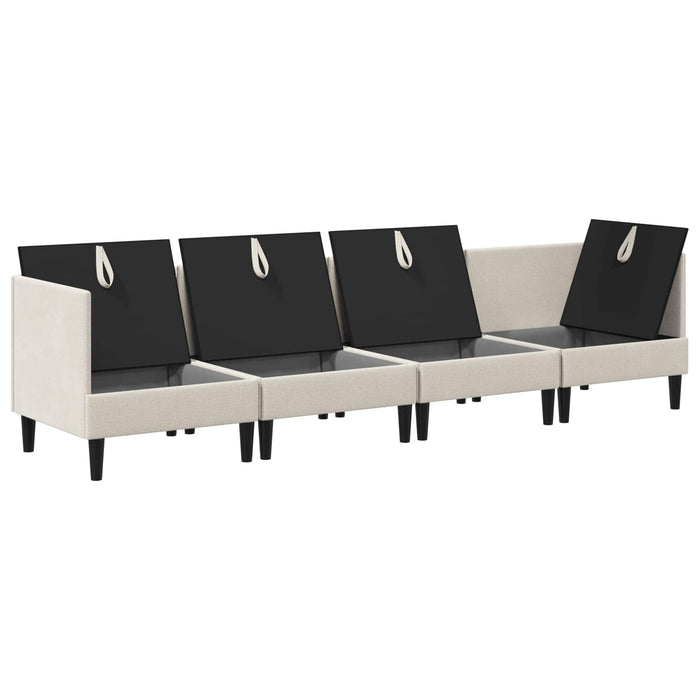 Set de mobilier pentru living 4 pcs Ovăz Țesătură - WALTI WALTI