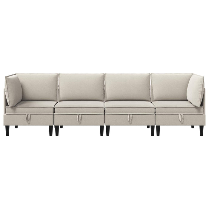 Set de mobilier pentru living 4 pcs Ovăz Țesătură - WALTI WALTI