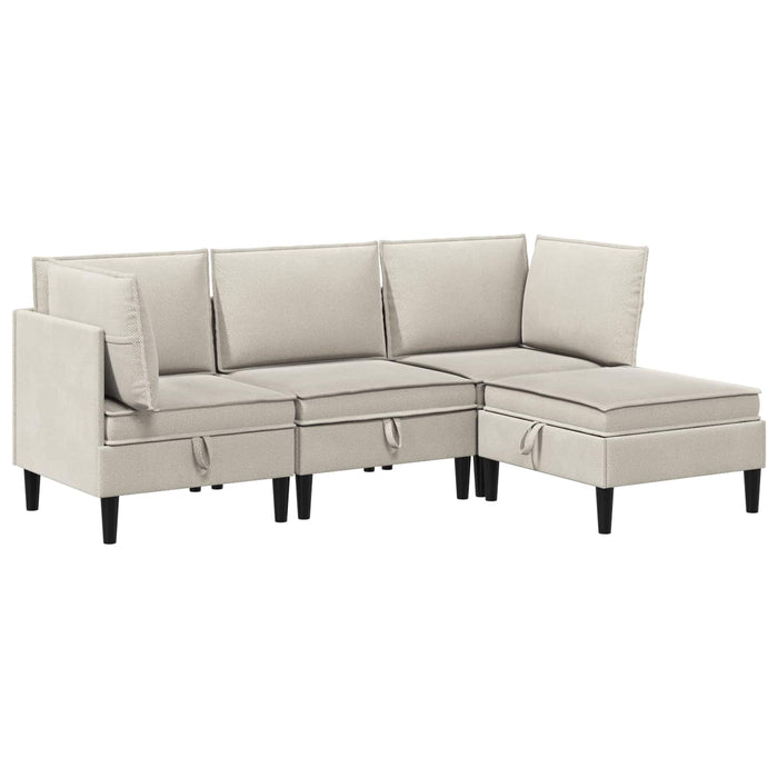 Set de mobilier pentru living 4 pcs Ovăz Țesătură - WALTI WALTI