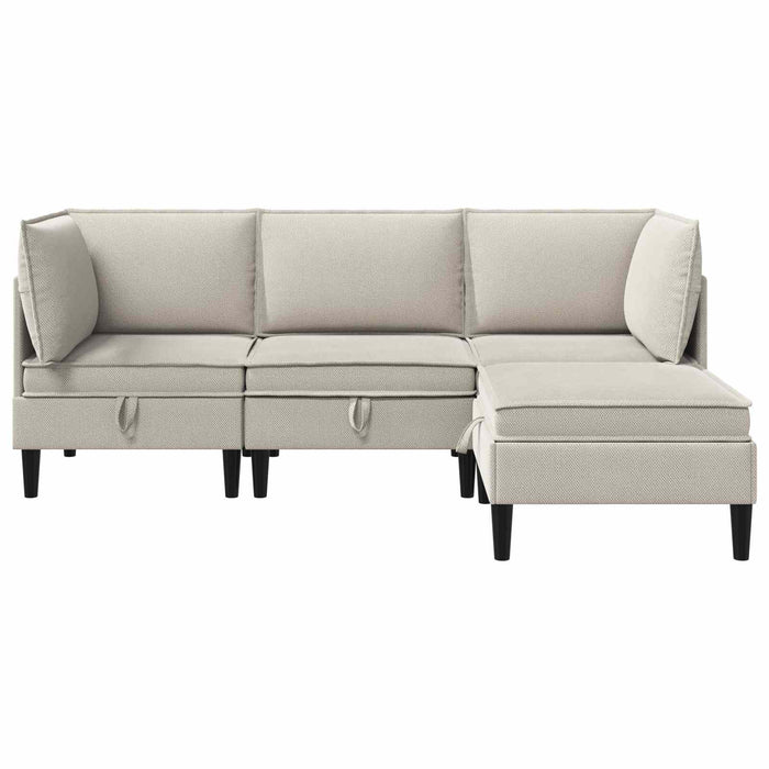 Set de mobilier pentru living 4 pcs Ovăz Țesătură - WALTI WALTI