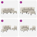 Set de mobilier pentru living 4 pcs Ovăz Țesătură - WALTI WALTI