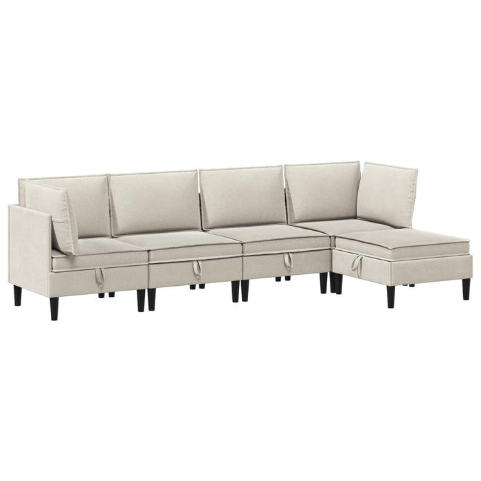 Set de mobilier pentru living 5 pcs Ovăz Țesătură - WALTI WALTI