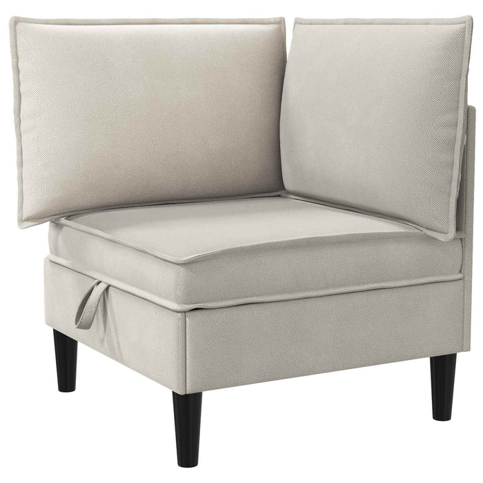 Set de mobilier pentru living 5 pcs Ovăz Țesătură - WALTI WALTI