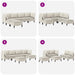 Set de mobilier pentru living 6 pcs Ovăz Țesătură - WALTI WALTI