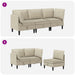 Set de mobilier pentru living 3 pcs Nisipiu Țesătură - WALTI WALTI