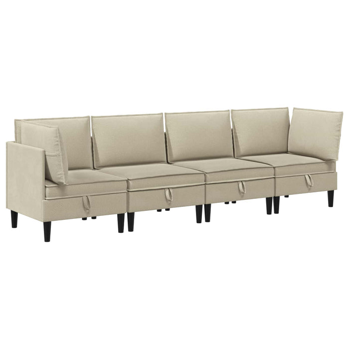 Set de mobilier pentru living 4 pcs Nisipiu Țesătură - WALTI WALTI