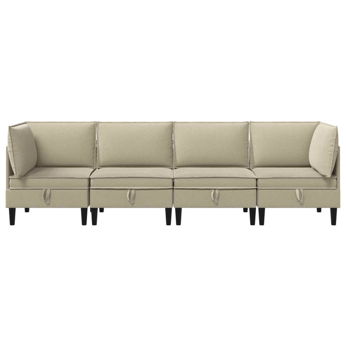 Set de mobilier pentru living 4 pcs Nisipiu Țesătură - WALTI WALTI