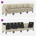Set de mobilier pentru living 4 pcs Nisipiu Țesătură - WALTI WALTI
