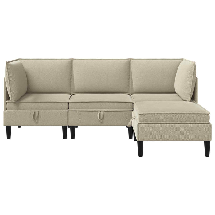 Set de mobilier pentru living 4 pcs Nisipiu Țesătură - WALTI WALTI
