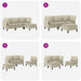 Set de mobilier pentru living 4 pcs Nisipiu Țesătură - WALTI WALTI
