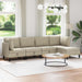 Set de mobilier pentru living 5 pcs Nisipiu Țesătură - WALTI WALTI