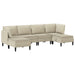 Set de mobilier pentru living 6 pcs Nisipiu Țesătură - WALTI WALTI