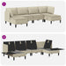 Set de mobilier pentru living 6 pcs Nisipiu Țesătură - WALTI WALTI