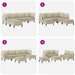 Set de mobilier pentru living 6 pcs Nisipiu Țesătură - WALTI WALTI