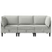 Set de mobilier pentru living 3 pcs Gri deschis Țesătură - WALTI WALTI