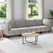 Set de mobilier pentru living 4 pcs Gri deschis Țesătură - WALTI WALTI