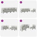 Set de mobilier pentru living 4 pcs Gri deschis Țesătură - WALTI WALTI