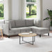 Set de mobilier pentru living 4 pcs Gri deschis Țesătură - WALTI WALTI