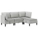 Set de mobilier pentru living 4 pcs Gri deschis Țesătură - WALTI WALTI