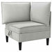 Set de mobilier pentru living 4 pcs Gri deschis Țesătură - WALTI WALTI