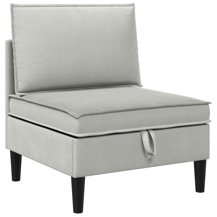 Set de mobilier pentru living 4 pcs Gri deschis Țesătură - WALTI WALTI
