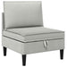 Set de mobilier pentru living 4 pcs Gri deschis Țesătură - WALTI WALTI