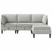 Set de mobilier pentru living 4 pcs Gri deschis Țesătură - WALTI WALTI